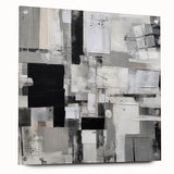 Geometric Black and White Abstract Bedroom Wall Art – Framed & Canvas