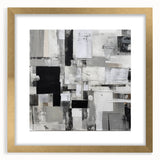 Geometric Black and White Abstract Bedroom Wall Art – Framed & Canvas