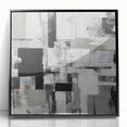 Geometric Black and White Abstract Bedroom Wall Art – Framed & Canvas