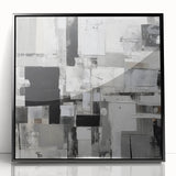 Geometric Black and White Abstract Bedroom Wall Art – Framed & Canvas