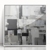 Geometric Black and White Abstract Bedroom Wall Art – Framed & Canvas