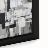 Geometric Black and White Abstract Bedroom Wall Art – Framed & Canvas