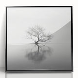 Acrylic Dining Room Artwork - Black and White Nature Reflection