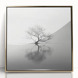 Acrylic Dining Room Artwork - Black and White Nature Reflection