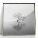 Acrylic Dining Room Artwork - Black and White Nature Reflection
