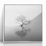 Acrylic Dining Room Artwork - Black and White Nature Reflection
