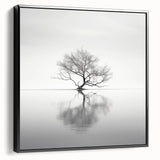 Acrylic Dining Room Artwork - Black and White Nature Reflection