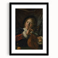 Baroque Art Print | Joyful Musician with Lute | Classic Art Piece
