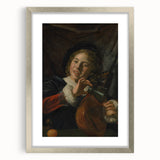Baroque Art Print | Joyful Musician with Lute | Classic Art Piece
