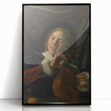 Baroque Art Print | Joyful Musician with Lute | Classic Art Piece