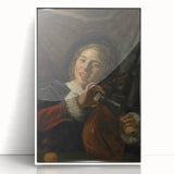 Baroque Art Print | Joyful Musician with Lute | Classic Art Piece