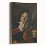 Baroque Art Print | Joyful Musician with Lute | Classic Art Piece