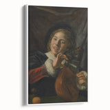 Baroque Art Print | Joyful Musician with Lute | Classic Art Piece