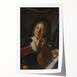 Baroque Art Print | Joyful Musician with Lute | Classic Art Piece