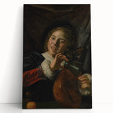 Baroque Art Print | Joyful Musician with Lute | Classic Art Piece