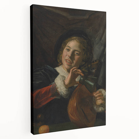 Baroque Art Print | Joyful Musician with Lute | Classic Art Piece