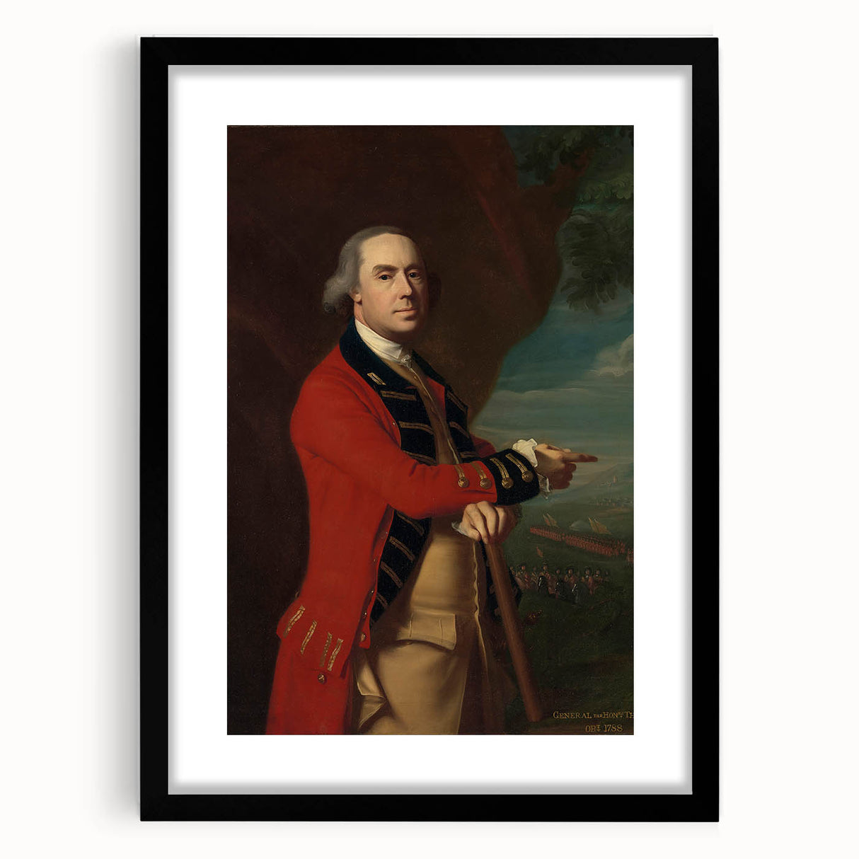 Neoclassical Art Print of General Thomas Gage - 18th Century Classicism