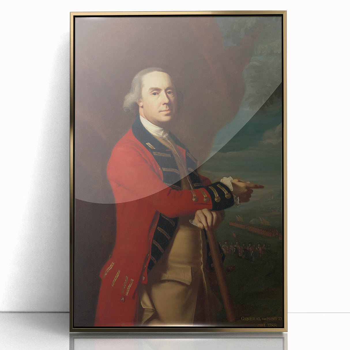 Neoclassical Art Print of General Thomas Gage - 18th Century Classicism