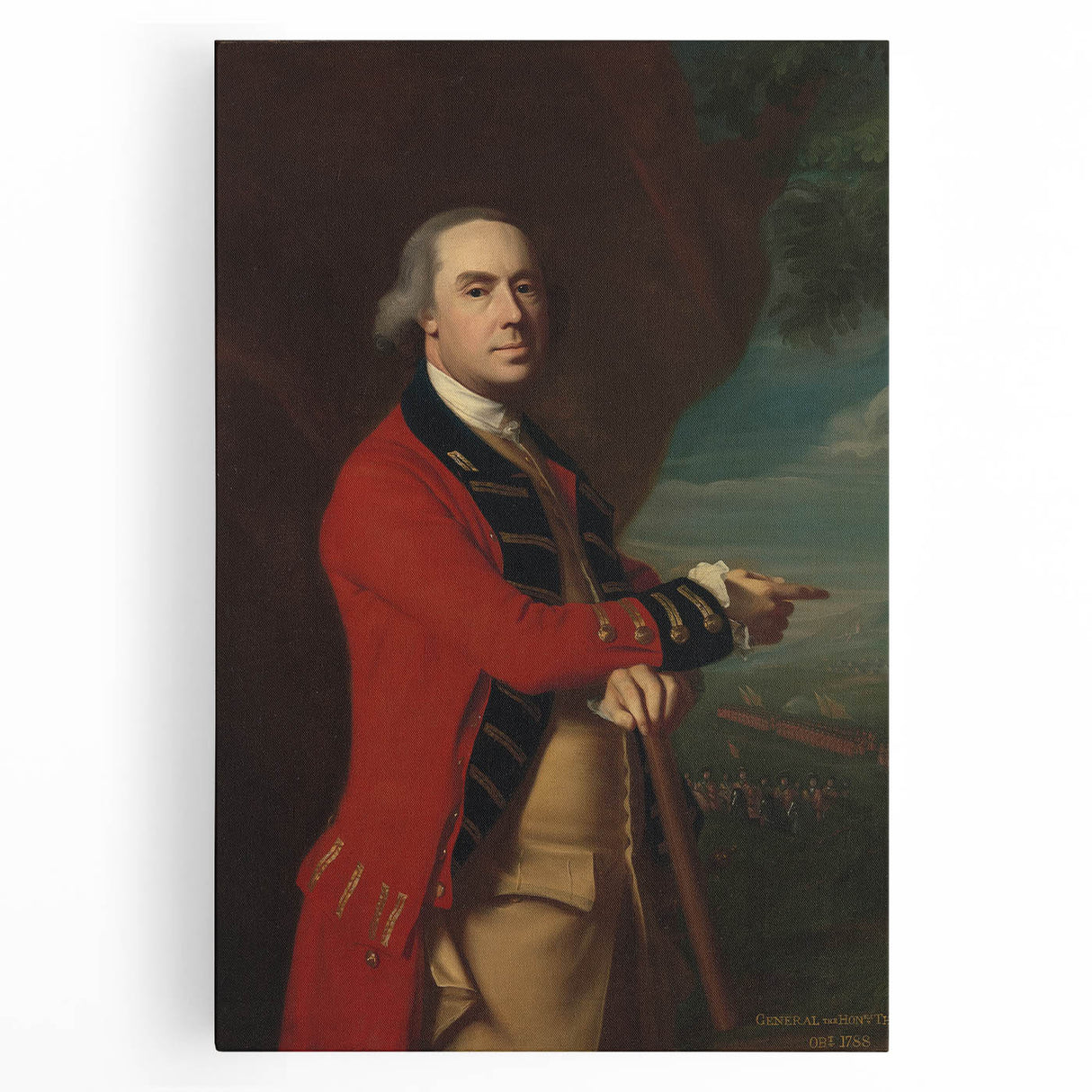 Neoclassical Art Print of General Thomas Gage - 18th Century Classicism