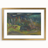 Expressionist Hunting Scene – Bold Abstract Boar Hunt Wall Art