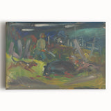 Expressionist Hunting Scene – Bold Abstract Boar Hunt Wall Art
