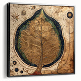 Framed canvas wall art showcasing an elegant floral and botanical design with vibrant colors and intricate details, presented in a sleek black frame for a modern touch.
