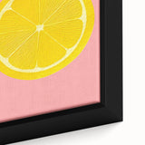 Extra large black wall art featuring colorful, textured fruits on a framed canvas, ideal for living room decor.
