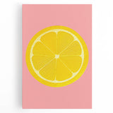 Black and white stretched canvas featuring an assortment of fruits, ideal for kitchen wall art.