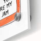 Large abstract wall art on acrylic featuring vibrant, multicolored geometric shapes, ideal for dining room art.