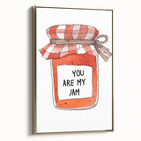 Landscape painting on framed canvas featuring a serene river scene in muted earth tones, ideal for bedroom wall decor.