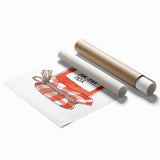 Extra large rolled print featuring a floral design in pastel shades, suitable for bathroom or living room decor.