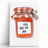 Black and white stretched canvas featuring a variety of culinary utensils, ideal for kitchen wall art.