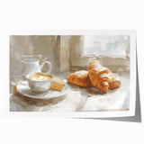 Extra large rolled print featuring an array of pastries and floral elements in soft pastel shades.