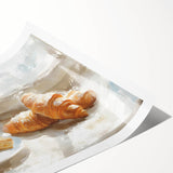 Extra large wall art featuring line art flowers in soft pastel shades on a rolled print, ideal for large living room decor.