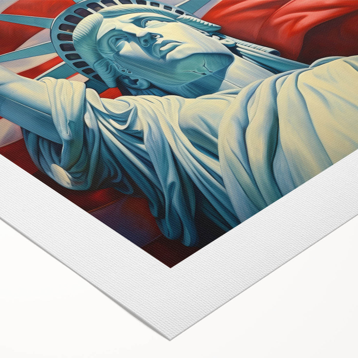 Statue of Liberty with USA Flag - 4th of July Wall Art for Patriots