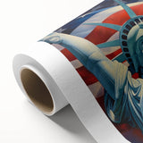 Statue of Liberty with USA Flag - 4th of July Wall Art for Patriots