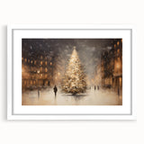 Enchanting City Christmas Tree – Elegant Christmas Wall Decor