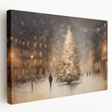Enchanting City Christmas Tree – Elegant Christmas Wall Decor