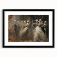 Skeleton Dance Halloween Wall Art - Gothic Haunted Oil Painting