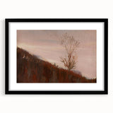 Impressionism Wall Art - Autumn Hillside Tree Landscape, Framed Print