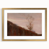 Impressionism Wall Art - Autumn Hillside Tree Landscape, Framed Print