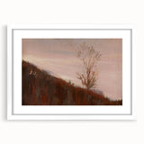 Impressionism Wall Art - Autumn Hillside Tree Landscape, Framed Print