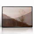 Impressionism Wall Art - Autumn Hillside Tree Landscape, Framed Print
