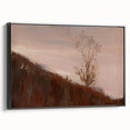 Impressionism Wall Art - Autumn Hillside Tree Landscape, Framed Print