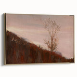 Impressionism Wall Art - Autumn Hillside Tree Landscape, Framed Print