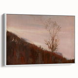 Impressionism Wall Art - Autumn Hillside Tree Landscape, Framed Print