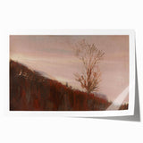 Impressionism Wall Art - Autumn Hillside Tree Landscape, Framed Print