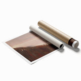 Impressionism Wall Art - Autumn Hillside Tree Landscape, Framed Print