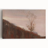 Impressionism Wall Art - Autumn Hillside Tree Landscape, Framed Print