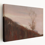 Impressionism Wall Art - Autumn Hillside Tree Landscape, Framed Print